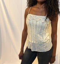 Image 1 of Vintage Warehouse silk sequin fairy cami, Size UK 10