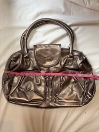Image 4 of Nicole Y2K deadstock chrome avant garde mcbling slouchy shoulder bag silver hardware
