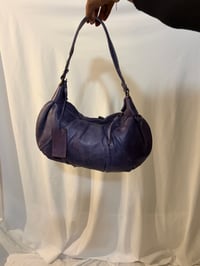 Image 3 of Vintage Oasis grunge purple genuine leather bag