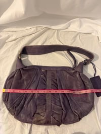 Image 4 of Vintage Oasis grunge purple genuine leather bag