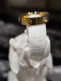 Image 1 of Designer Inspired Screw Motif Gold With Encrusted stone