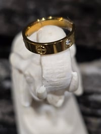 Image 2 of Designer Inspired Screw Motif Gold With Encrusted stone