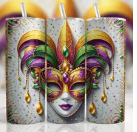 Image of Its Giving Face Mardi Tumbler