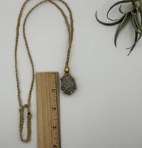 Image 2 of Macrame Necklace - Beaded Khaki