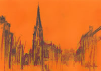 Image 2 of Cottiers From Hyndland Street - Charcoal on Paper 