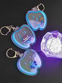 Image 1 of Ado Hachan Liquid Glitter Acrylic Keychains