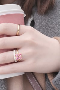 Image 4 of Pink Clover Ring