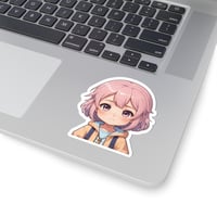 Image 2 of Chibi Sad Girl Sticker — Cute Anime Laptop Decal