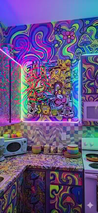 Image 1 of Rise of the Pineapple Pizza Zombies 16 x 20 Art Canvas 