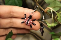Image 2 of Pink beetle earrings