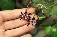 Image 1 of Pink beetle earrings