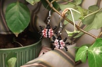 Image 5 of Pink beetle earrings