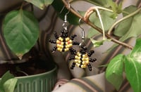 Image 5 of Yellow beetle earrings