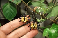 Image 1 of Yellow beetle earrings