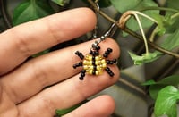 Image 3 of Yellow beetle earrings