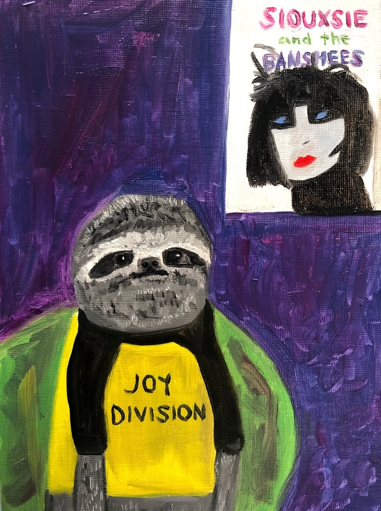 Image of Goth Sloth - limited edition print.