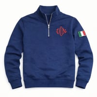 TEFLON DON 1/4 ZIP JACKET WITH ITALIAN FLAG