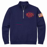 CHARLIE 'KIRK 1/4 ZIP JACKET WITH AMERICAN FLAG