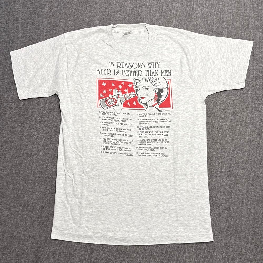 Image of 1990s Beer is Better Than Men Humor Graphic Tee