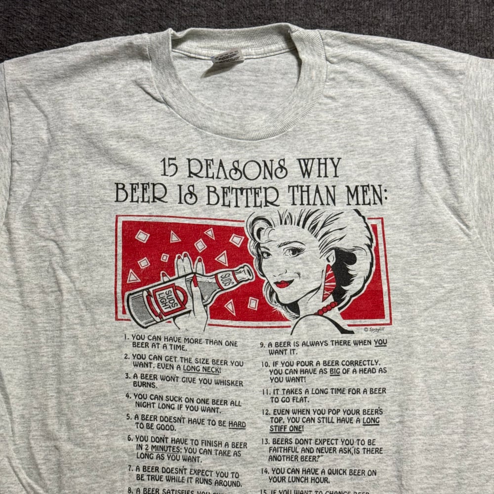 Image of 1990s Beer is Better Than Men Humor Graphic Tee