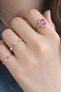 Image 5 of Rosette Pink Sapphire Ring
