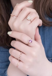 Image 6 of Rosette Pink Sapphire Ring