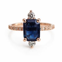 Image 2 of Sparkling Blue Sapphire Ring