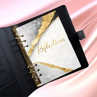 Image 1 of Planner Dashboard Cover - Elegant Black and Gold
