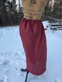 Image 3 of Burgundy Linen Skirt in Small/Medium 