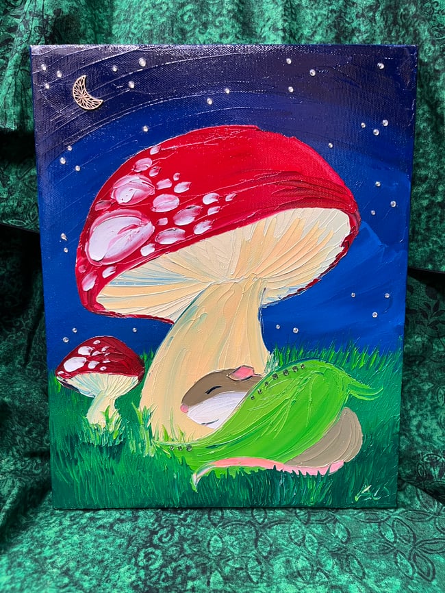 “Dreams Under the Cap” - 11”x14” oil on canvas ready to ship TODAY!