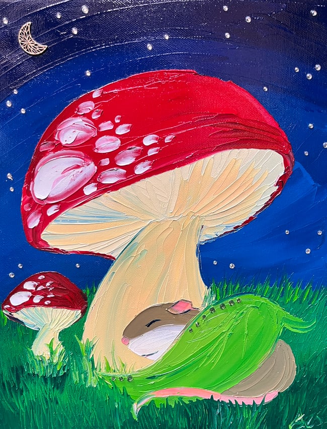 “Dreams Under the Cap” - 11”x14” oil on canvas ready to ship TODAY!