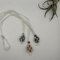 Image 1 of Macrame Necklace - Beaded White