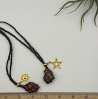 Image 2 of Macrame Crystal Necklace - Charmed Brown