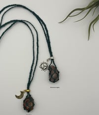 Image 1 of Macrame Crystal Necklace - Charmed Forest
