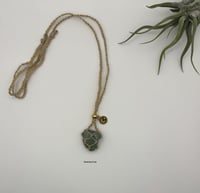 Image 1 of Macrame Crystal Necklace - Charmed Khaki