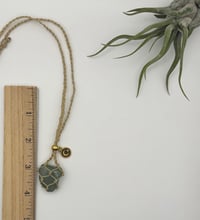Image 2 of Macrame Crystal Necklace - Charmed Khaki