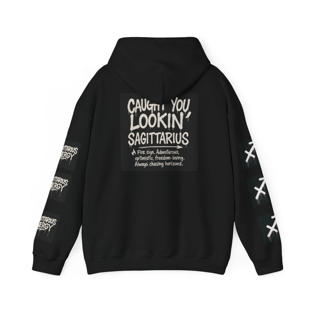 Image of Sagittarius Zodiac Hoodie — "All Eyes on Sagittarius" Astrological Hoodie