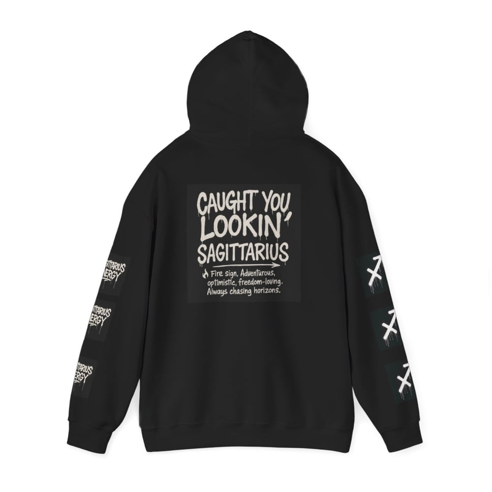 Image of Sagittarius Zodiac Hoodie — "All Eyes on Sagittarius" Astrological Hoodie