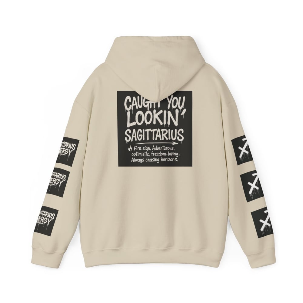 Image of Sagittarius Zodiac Hoodie — "All Eyes on Sagittarius" Astrological Hoodie