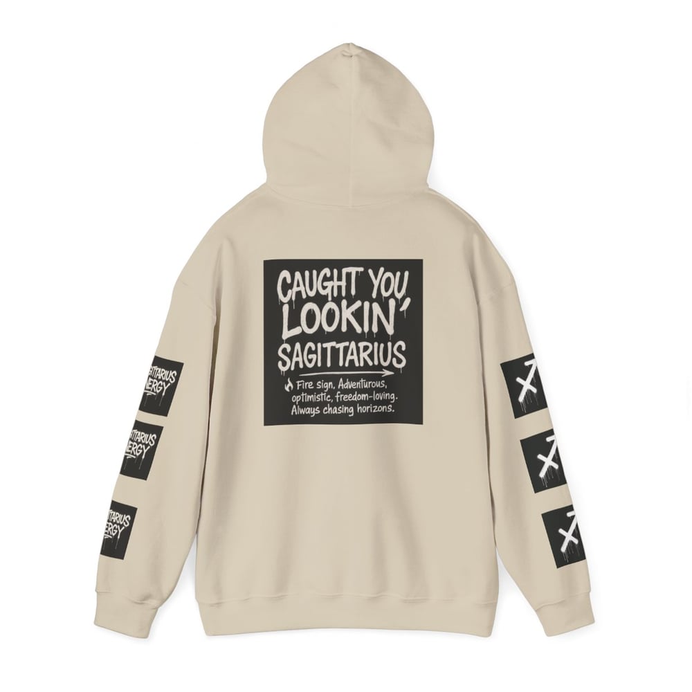 Image of Sagittarius Zodiac Hoodie — "All Eyes on Sagittarius" Astrological Hoodie