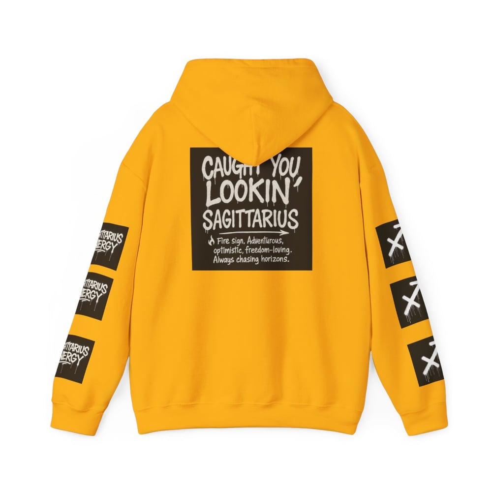 Image of Sagittarius Zodiac Hoodie — "All Eyes on Sagittarius" Astrological Hoodie