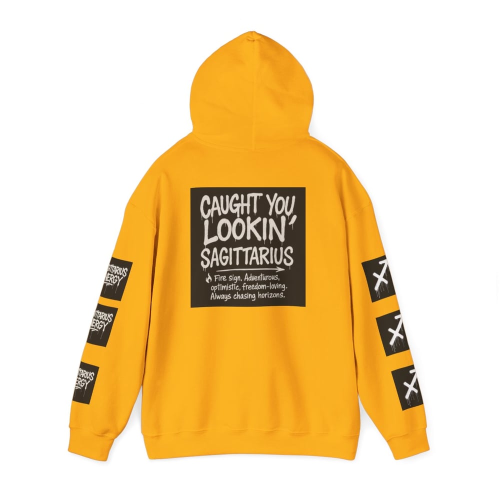 Image of Sagittarius Zodiac Hoodie — "All Eyes on Sagittarius" Astrological Hoodie