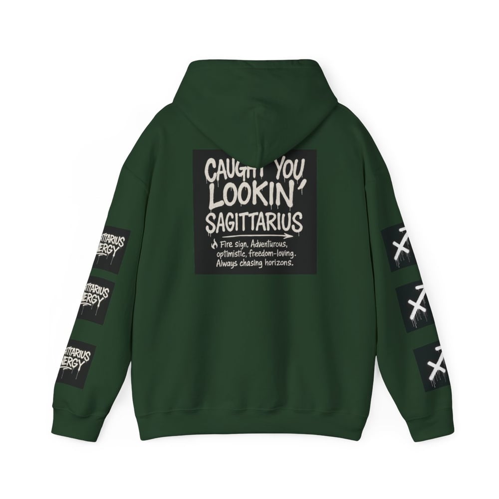 Image of Sagittarius Zodiac Hoodie — "All Eyes on Sagittarius" Astrological Hoodie