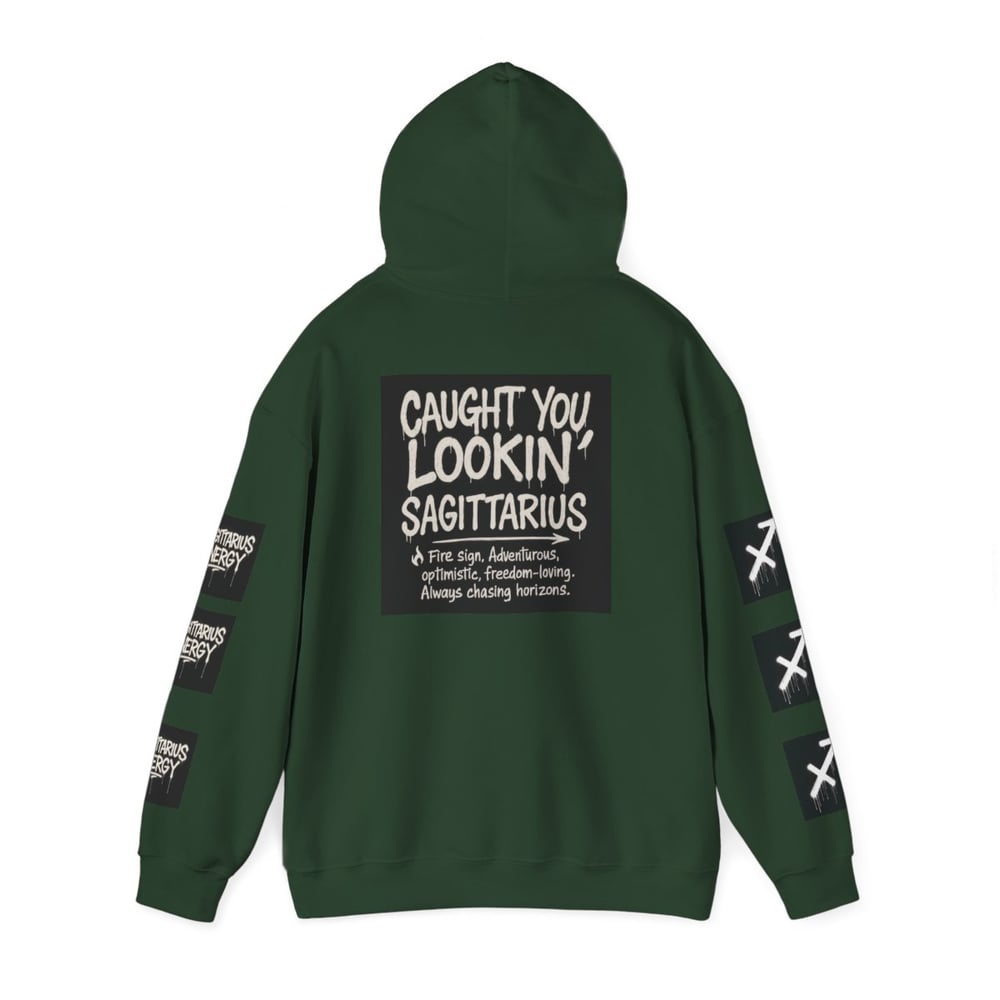 Image of Sagittarius Zodiac Hoodie — "All Eyes on Sagittarius" Astrological Hoodie