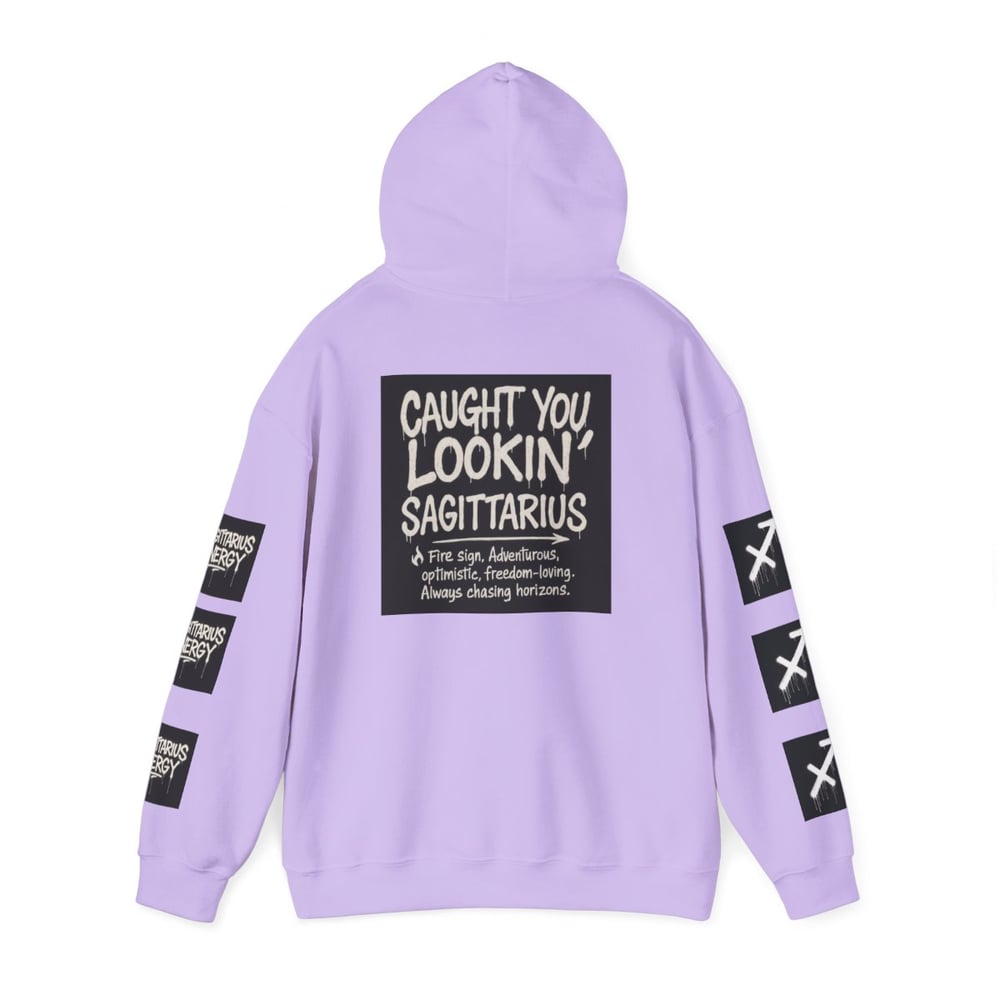 Image of Sagittarius Zodiac Hoodie — "All Eyes on Sagittarius" Astrological Hoodie