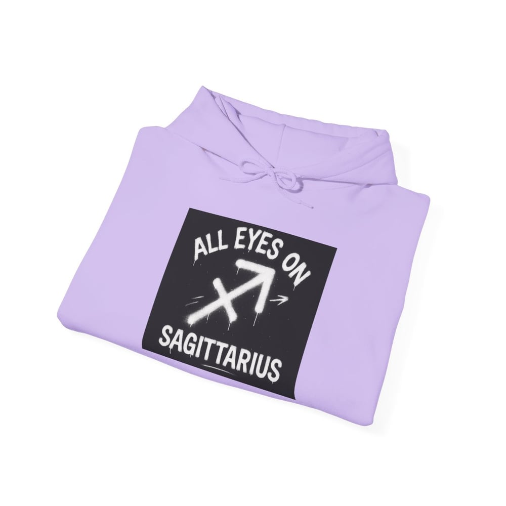 Image of Sagittarius Zodiac Hoodie — "All Eyes on Sagittarius" Astrological Hoodie
