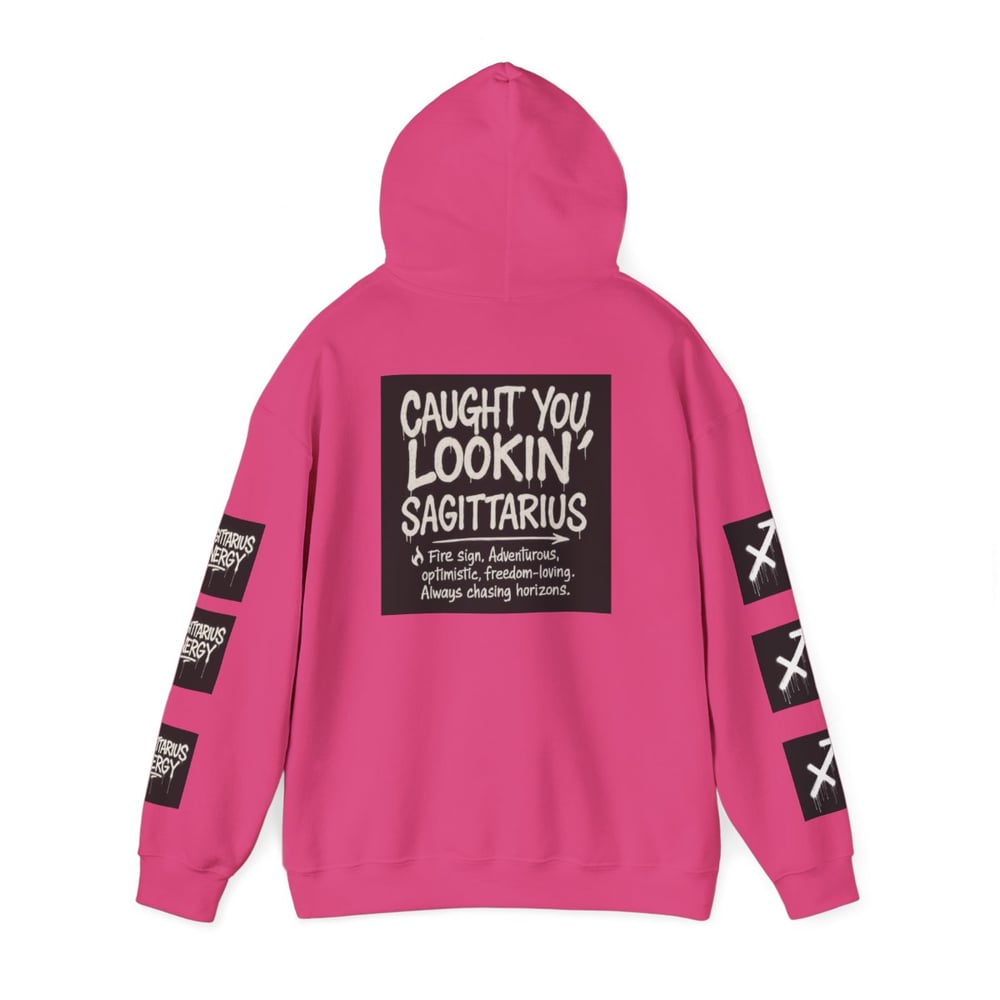 Image of Sagittarius Zodiac Hoodie — "All Eyes on Sagittarius" Astrological Hoodie