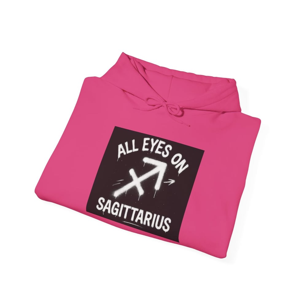 Image of Sagittarius Zodiac Hoodie — "All Eyes on Sagittarius" Astrological Hoodie