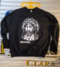 ' agitator christ ' LARGE black  sweatshirt 