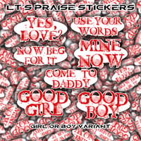 LT's Praise Stickers - 3" Vinyl Stickers